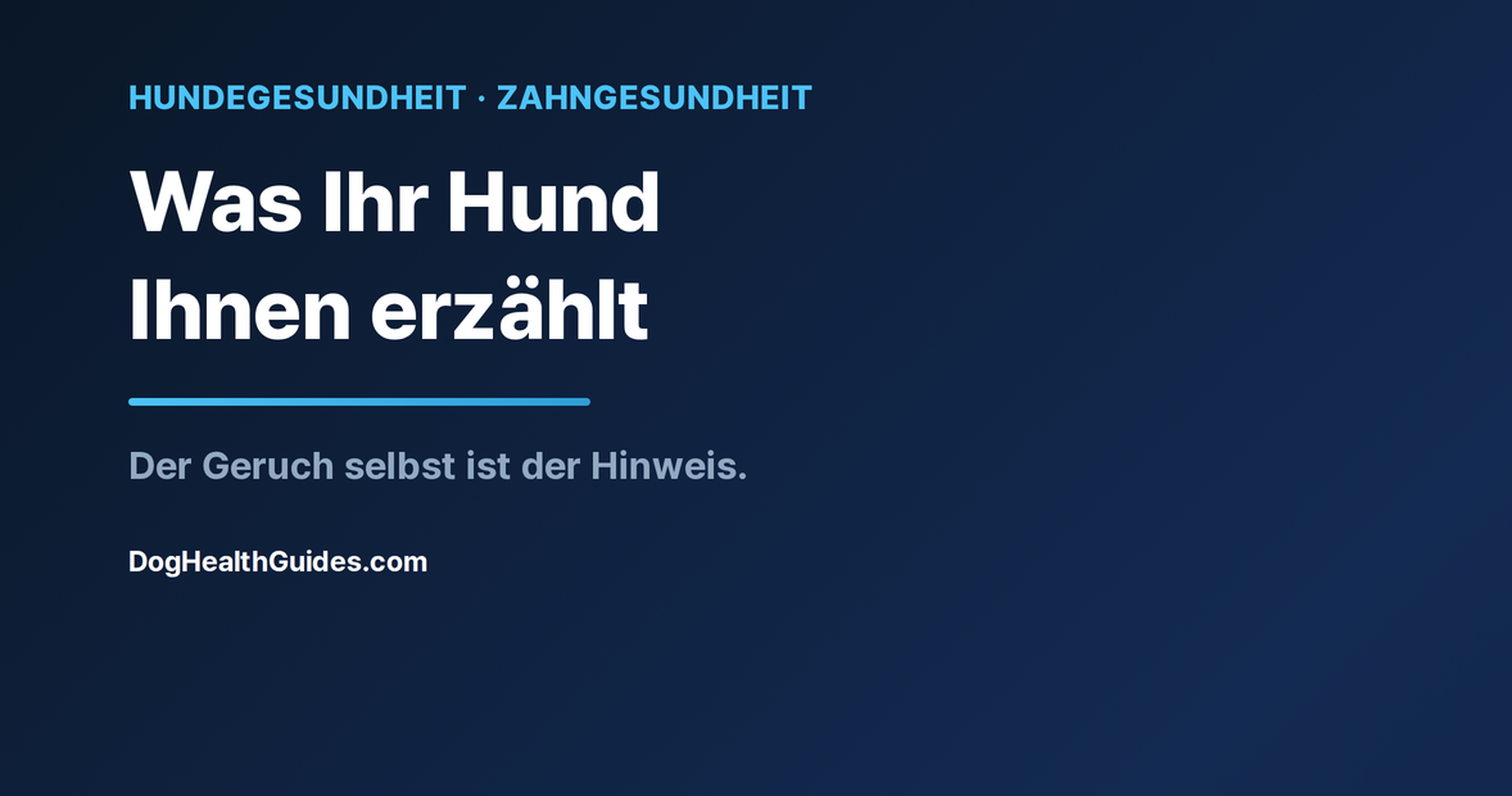 Hund mit geöffnetem Maul, veranschaulicht anhaltenden Mundgeruch als diagnostischen Hinweis
