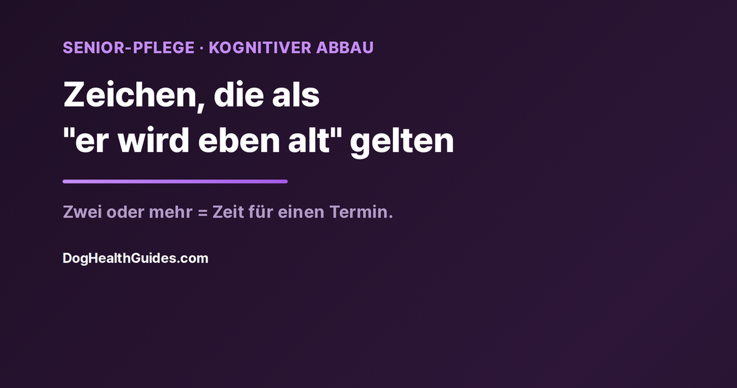 Ruhender älterer Hund, veranschaulicht Anzeichen, die oft dem Alter zugeschrieben werden, aber behandelbar sein können