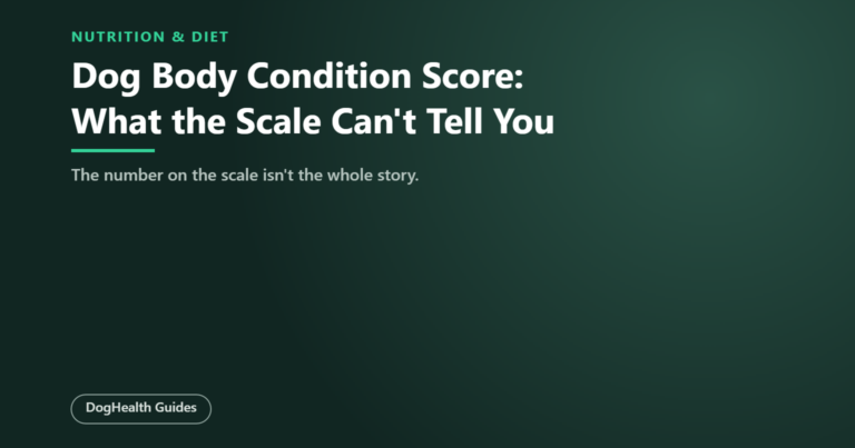 Dog Body Condition Score: What the Scale Cannot Tell You